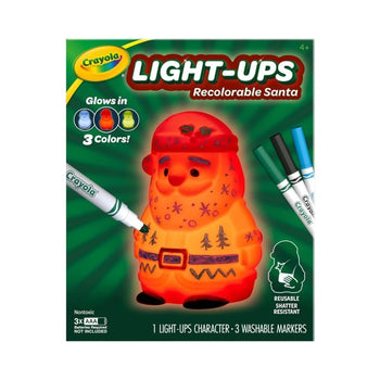 Wholesale Crayola Recolourable Light Up Santa with 3 Markers - (Case of 8)