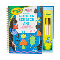Wholesale Crayola Scratch Activity and Scratch Art Book with 3 Supertips - (Case of 24)