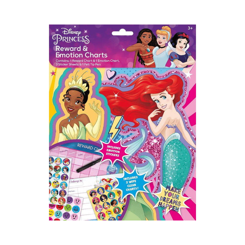 Wholesale Disney Princess Reward & Emotion Charts With Sticker Sheets - (Case of 12)