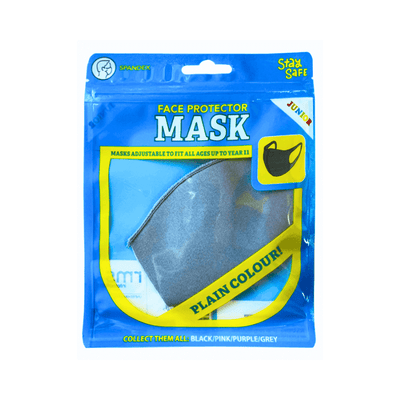 Wholesale Grey Junior Face Mask - (Case of 36)