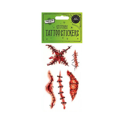 Wholesale Halloween Stitches Temporary Tattoo Stickers - (Case of 48)