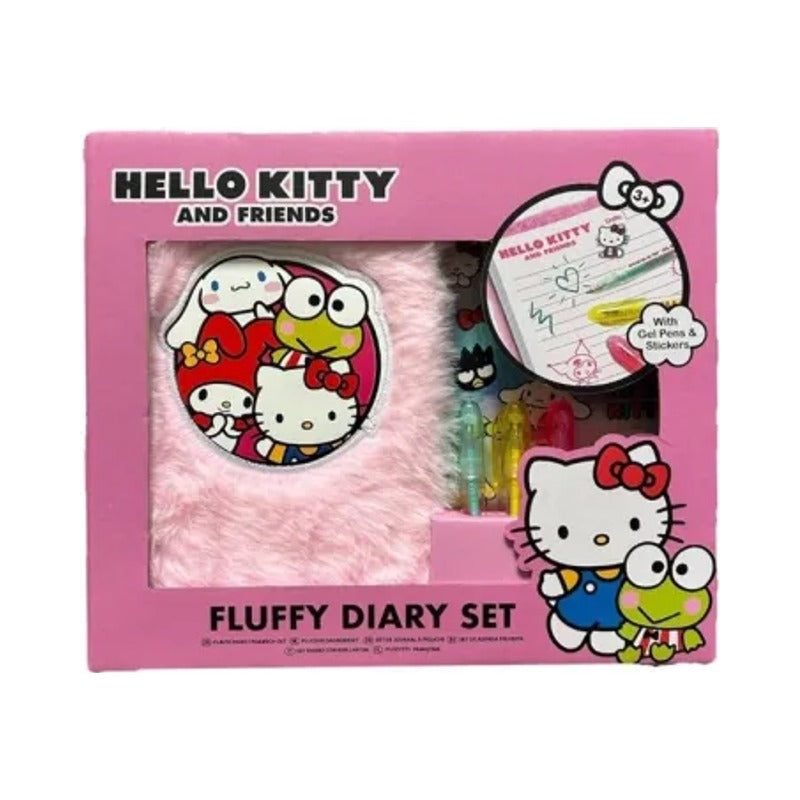 Wholesale Hello Kitty Fluffy Diary Set - (Case of 12)