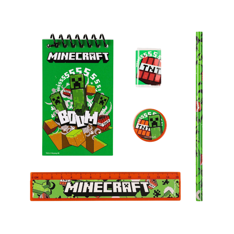 Wholesale Minecraft - Stationery Set 5-Pack - 48 (SALE OR RETURN 24/05/26) - (Case of 6) (1)