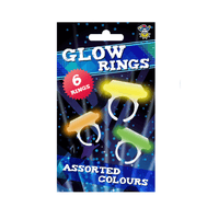 Wholesale Pack Of 6 Glow In The Dark Rings - (Case of 48)