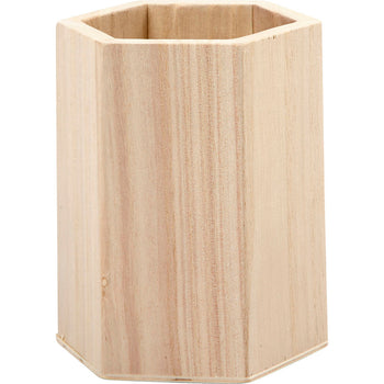 Wholesale Wooden Pencil Holder - 10.5cm x 8cm - (Case of 12)