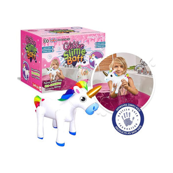 Zimpli Kids Glitter Slime Baff Inflatable Unicorn Pink